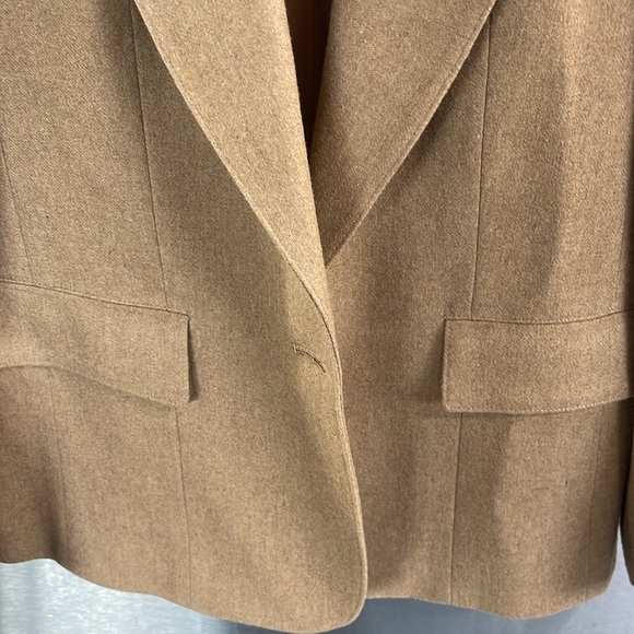 Vintage Evan Picone 100% Wool Blazer 1980s ILGWU Union Made camel tan women’s 8 - Picture 7 of 13
